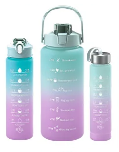 Hydration Kit – 3 Bottles Set (300 ml + 800 ml + 2000 ml)