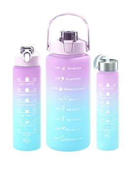 Hydration Kit – 3 Bottles Set (300 ml + 800 ml + 2000 ml)