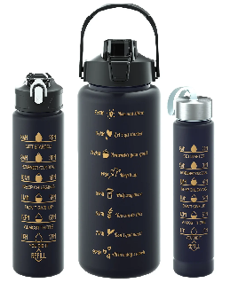Hydration Kit – 3 Bottles Set (300 ml + 800 ml + 2000 ml)