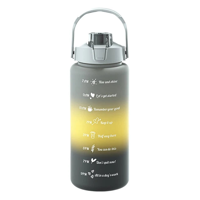 Large Capacity Sports Water Bottle With Straw Portable Handle