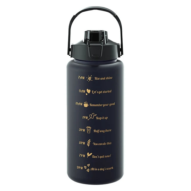 Large Capacity Sports Water Bottle With Straw Portable Handle